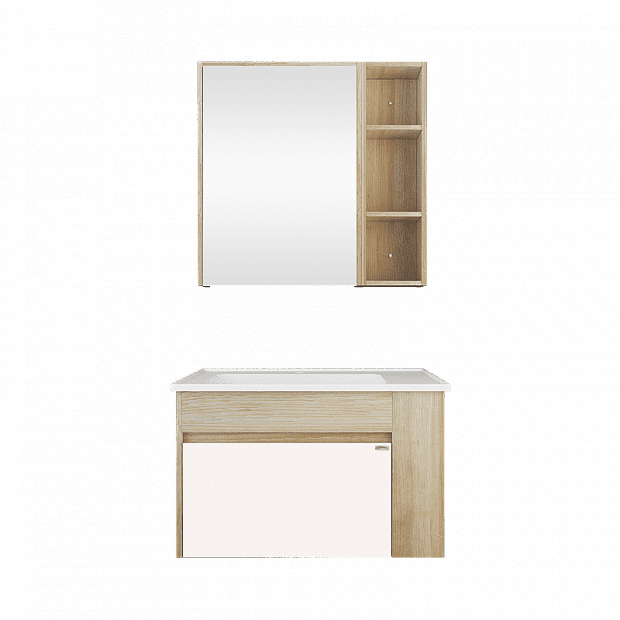 Набор мебели (Тумбочка и полка) Xiaomi Big Warm Bathroom Cabinet Drawers Right Cabinet (Brown) 