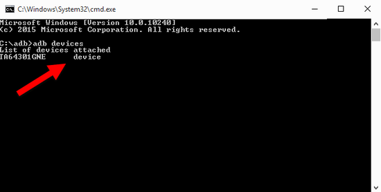 Подпункт «adb devices» в TWRP Recovery Выбор подпункта «adb devices» в TWRP Recovery