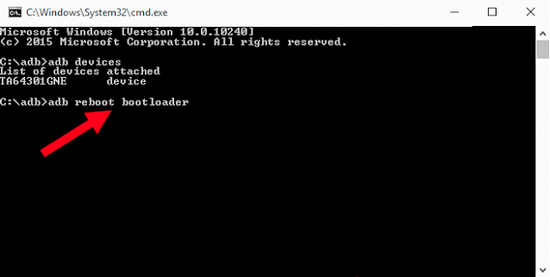 Подпункт «adb reboot bootloader» в TWRP Recovery Выбор подпункта «adb reboot bootloader» в TWRP Recovery